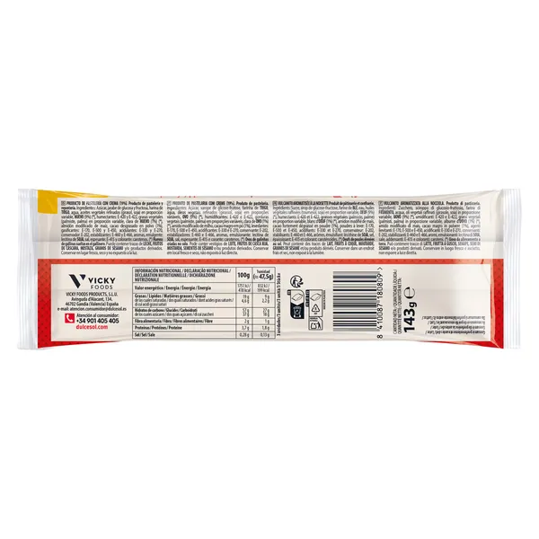 vulcanitos de crema Dulcesol bolsa 143 g 2