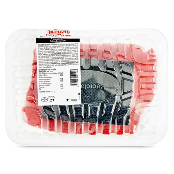 Escalopín de vacuno extratierno Elpozo Extratiernos bandeja 350 g aprox. 3