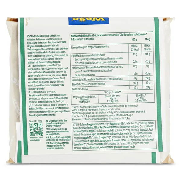 Pan tostado de centeno original Wasa 205 g 4