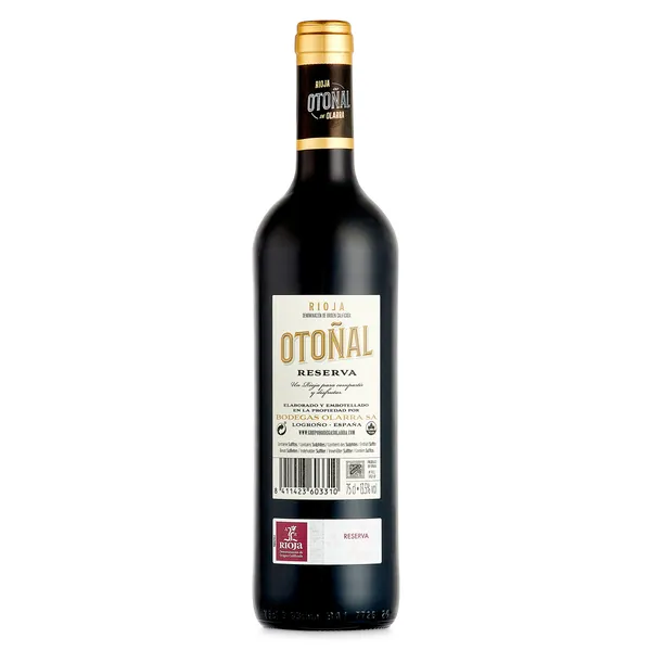 Vino tinto reserva D.O. Rioja Otoñal botella 75 cl 2