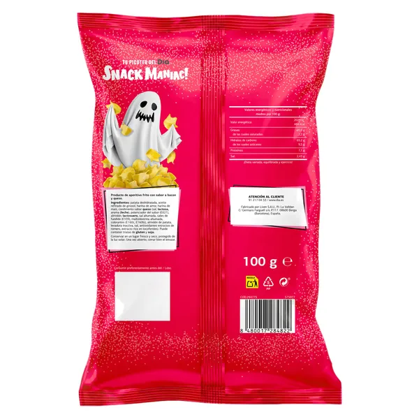 Sustillos sabor bacon y queso Dia Snack Maniac 100 g 3