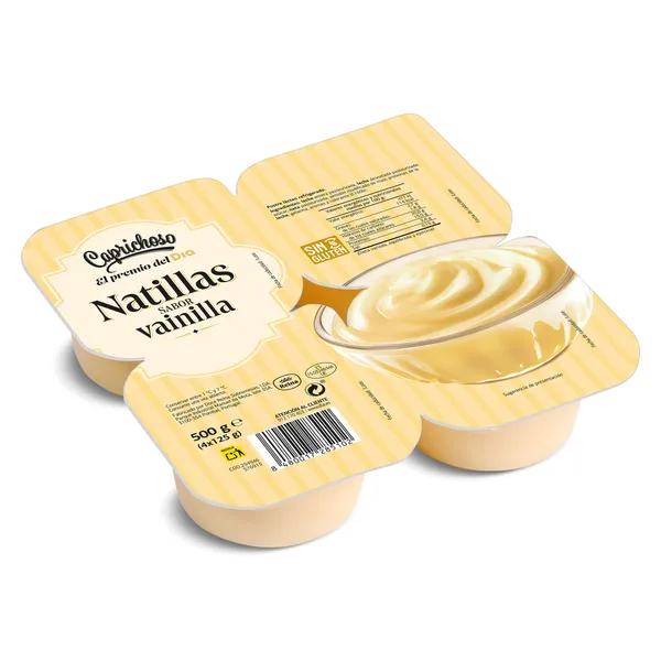 Natillas sabor vainilla Caprichoso Dia pack 4 x 125 g