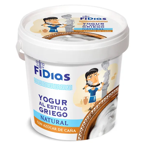 Yogur estilo griego natural con azúcar de caña Fidias de Dia tarrina 1 kg