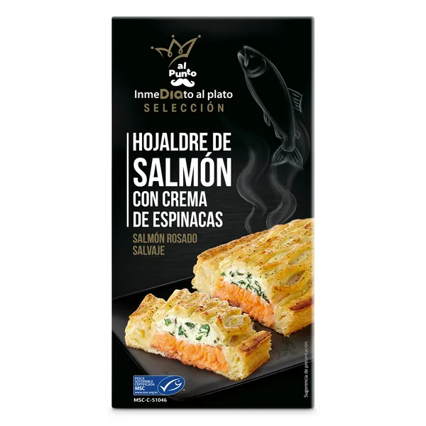 Hojaldre de salmón con crema de espinacas MSC Al Punto Dia caja 700 g 2
