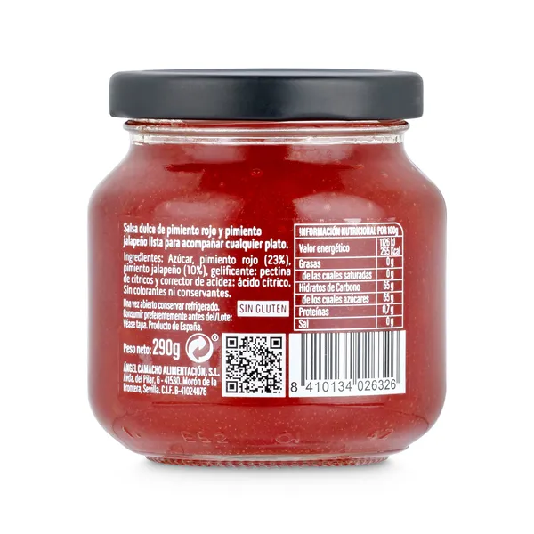 Salsa dulce de pimiento y jalapeño La vieja fabrica frasco 280 g 2