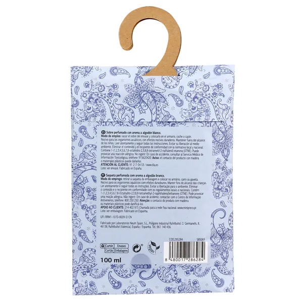 Sobre perfumado white cotton Dia Imaqe 2 unidades 3