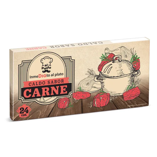 Caldo sabor a carne Dia Al punto caja 24 unidades