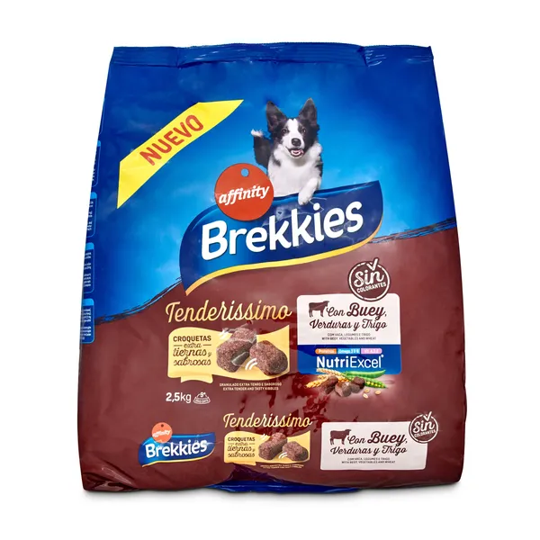 Alimento para perros adultos con buey y verduras Brekkies 2.5 Kg 2