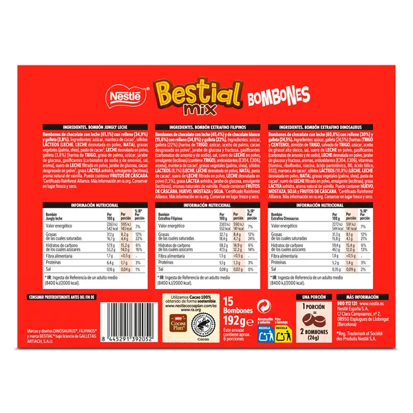 Bombones bestial mix Nestlé caja 187 g 3