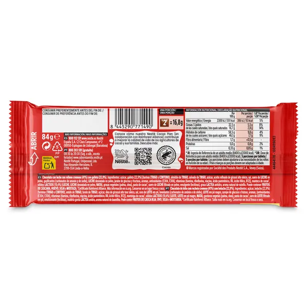 Chocolate con leche relleno de galleta Dinosaurus Nestlé Extrafino 84 g 3