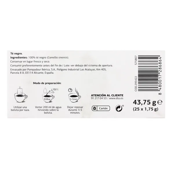 Té negro Dia Tetería 25 unidades 4