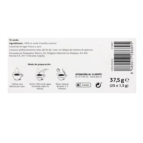 Té verde Dia Tetería 25 unidades 4