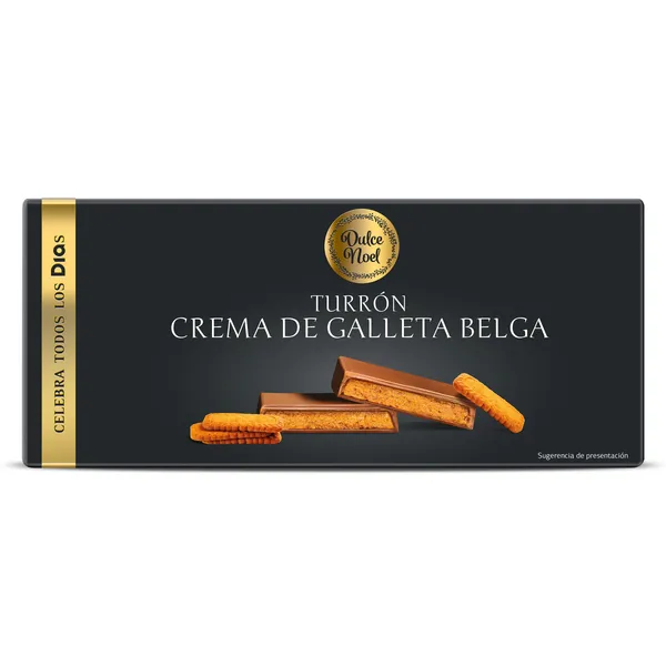 Turrón con crema de galleta belga Dulce Noel Dia caja 150 g 2