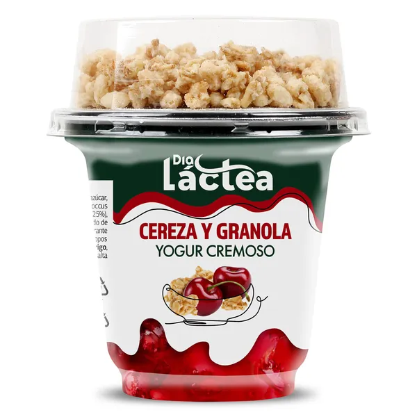 Yogur cremoso con cereza y granola Dia Láctea 230 g 2