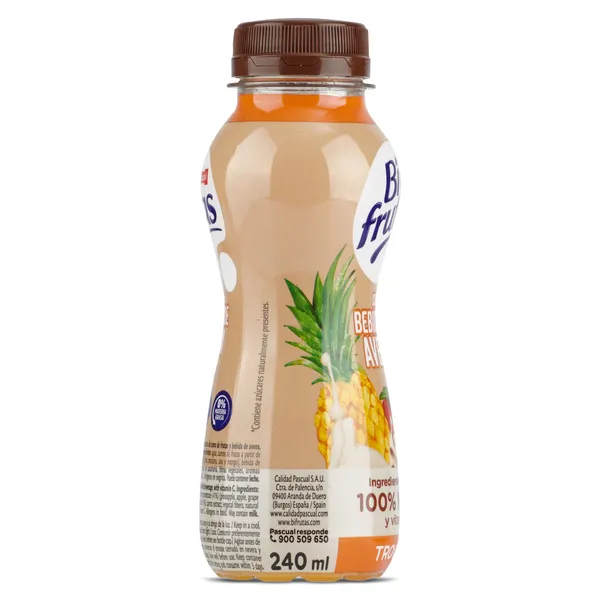 Bebida de frutas tropical con bebida de avena Pascual Bifrutas botella 240 ml 3