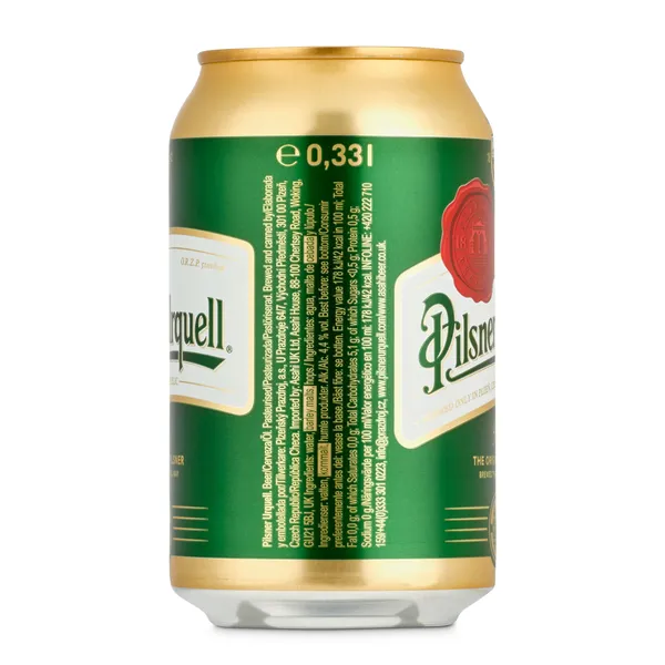 Cerveza rubia Pilsner Urquell lata 33 cl 2