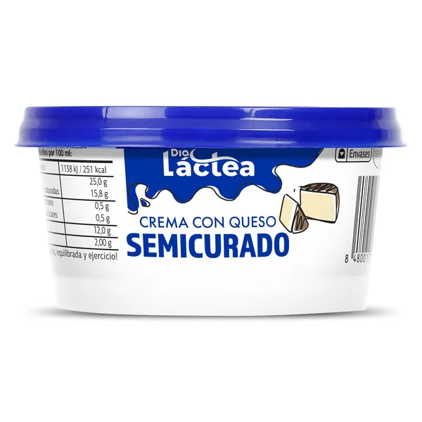 Crema de queso semicurado Dia Láctea 125 g 2