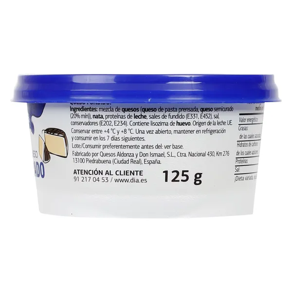 Crema de queso semicurado Dia Láctea 125 g 4