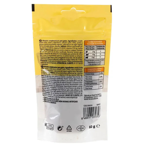 Snack para gatos rellenos con pollo y malta Dia Deligato 60 g 3