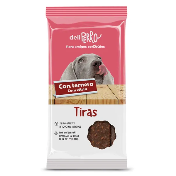Snack para perros tiras con ternera Deliperro de Dia bolsa 120 g 2