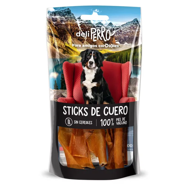 Snack para perros sticks de cuero natural Deliperro de Dia bolsa 100 g