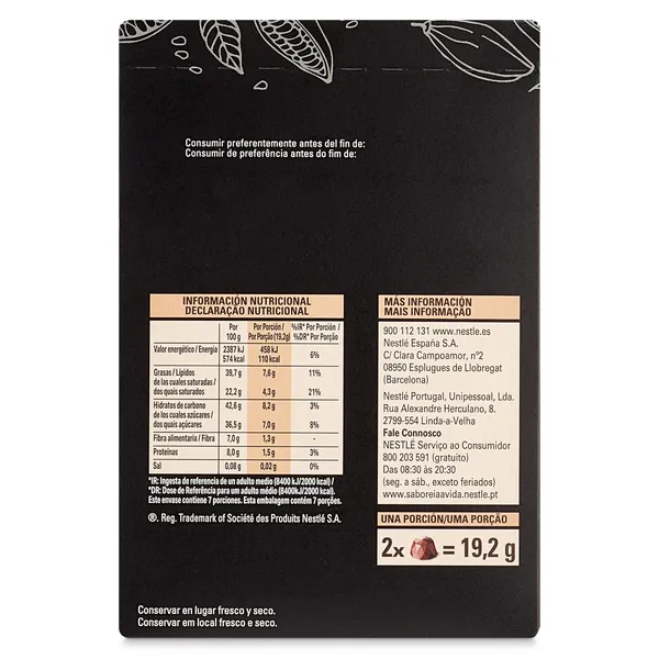 Bombones de chocolate negro 70% cacao Nestlé Dark caja 142 g 4