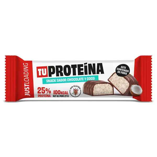 Barrita de proteínas de coco y chocolate Just loading bolsa 27 g
