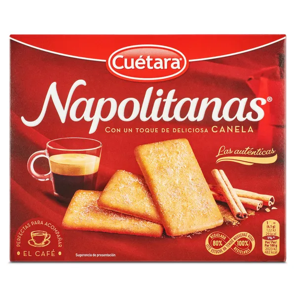 Galletas con canela Cuétara Napolitanas caja 426 g 2