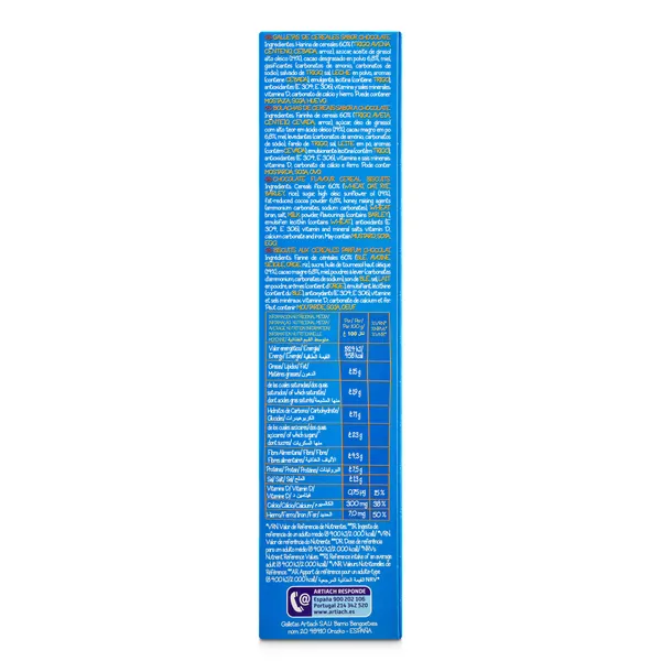 Galletas a cucharadas ositos sabor choco Artiach Chiquilin caja 320 g 2