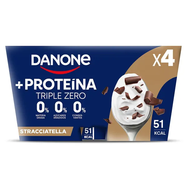 Yogur de proteínas desnatado sabor stracciatella Danone pack 4 x 105 g 2