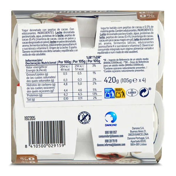 Yogur de proteínas desnatado sabor stracciatella Danone pack 4 x 105 g 3