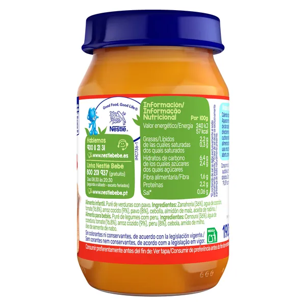 Puré de arroz con tomate y pavo Nestlé 190 g 3