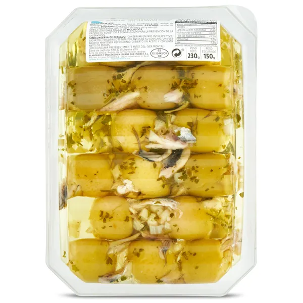 Aceituna gordal rellena de boquerón del Cantábrico MSC Kiele bandeja 150 g 2