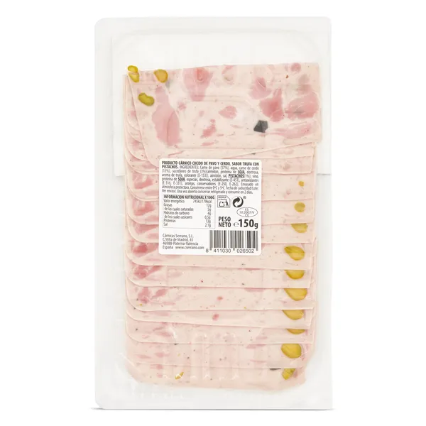Pavo trufado con pistachos Serrano 150 g 3