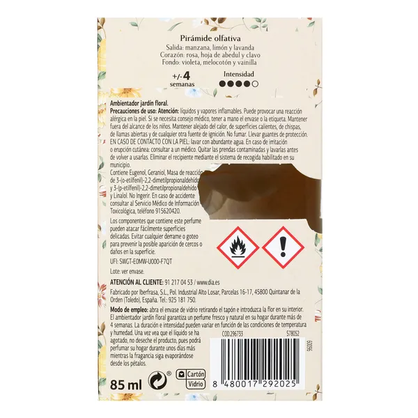 Ambientador jardín floral Dia Imaqe 85 ml 4