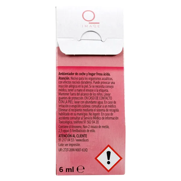 Ambientador para coche y hogar fresa ácida Dia Imaqe 6 ml 5