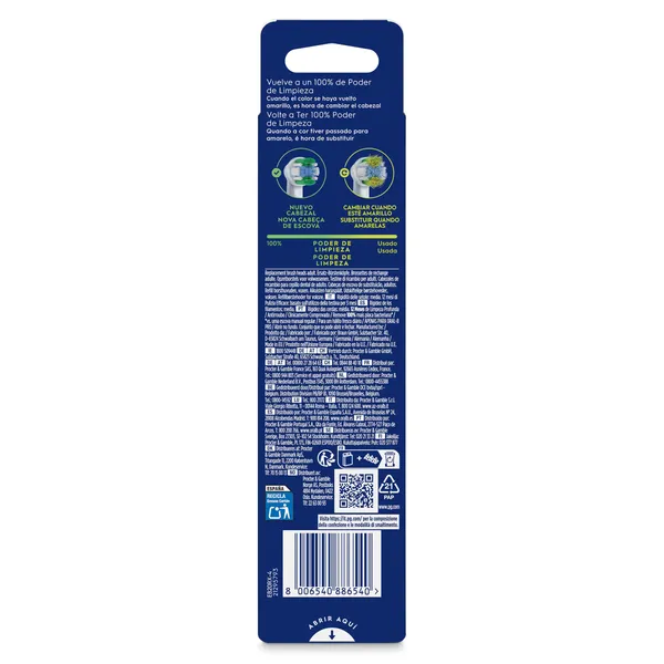 Cabezal de recambio para epillo de dientes pro precision clean Oral-B blister 4 unidades 3