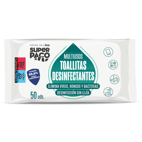 Toallitas desinfectantes multiusos Dia Super Paco 50 unidades 3