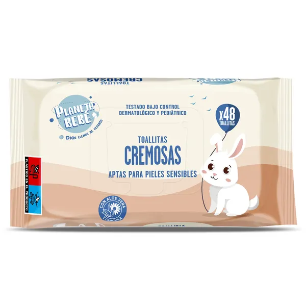 Toallitas para bebés cremosas Dia Planeta Bebé bolsa 48 unidades 2