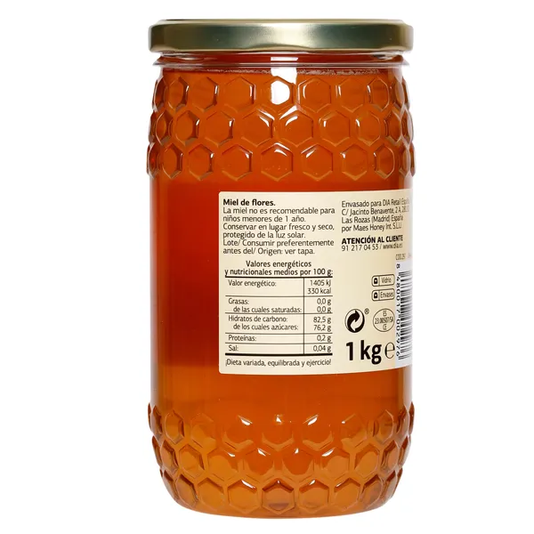 Miel de flores Mielove de Dia frasco 1 Kg 3