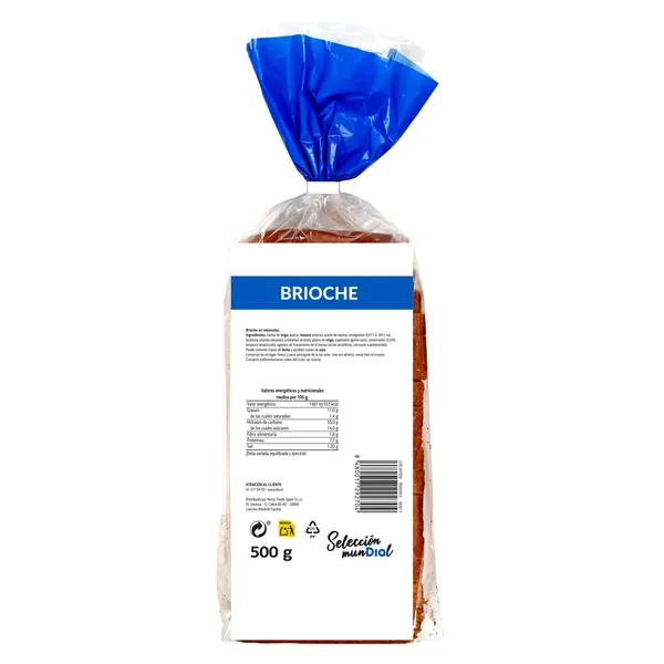 Brioche en rebanadas Dia Selección Mundial bolsa 500 g 2