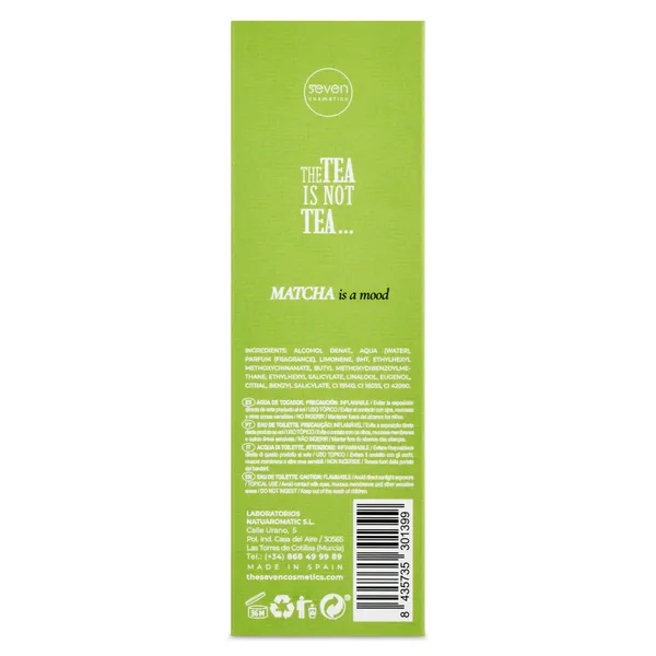 Colonia matcha is a mood The Seven Cosmetics frasco 100 ml 3