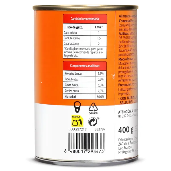 Alimento para gatos bocaditos con buey y verduras Dia Deligato 400 g 4