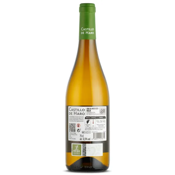 Vino blanco tempranillo D.O. Rioja Castillo de Haro botella 75 cl 2