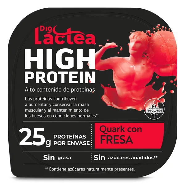 Queso quark con fresa alto en proteínas Dia Láctea 200 g 2