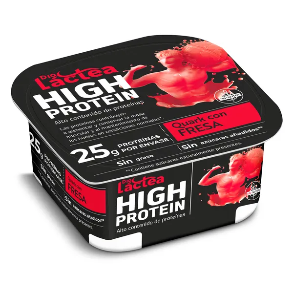 Queso quark con fresa alto en proteínas Dia Láctea 200 g 3