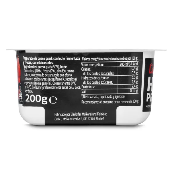 Queso quark con fresa alto en proteínas Dia Láctea 200 g 4