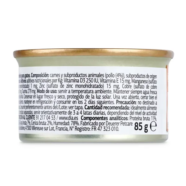 Mousse para gatos con pollo Dia Deligato 85 g 4