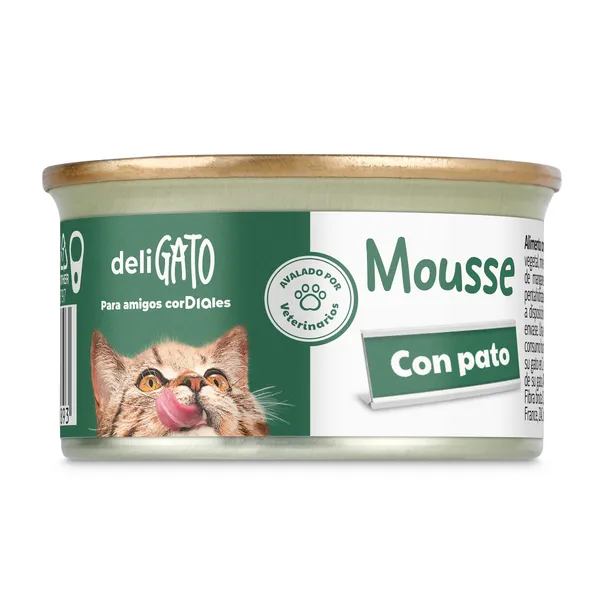Mousse para gatos con pato Deligato de Dia lata 85 g 2