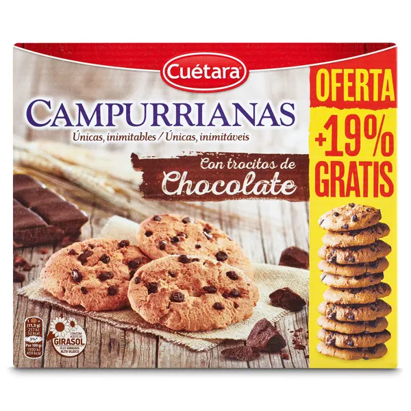 Galletas con chocolate Cuétara Campurrianas 417 g 2